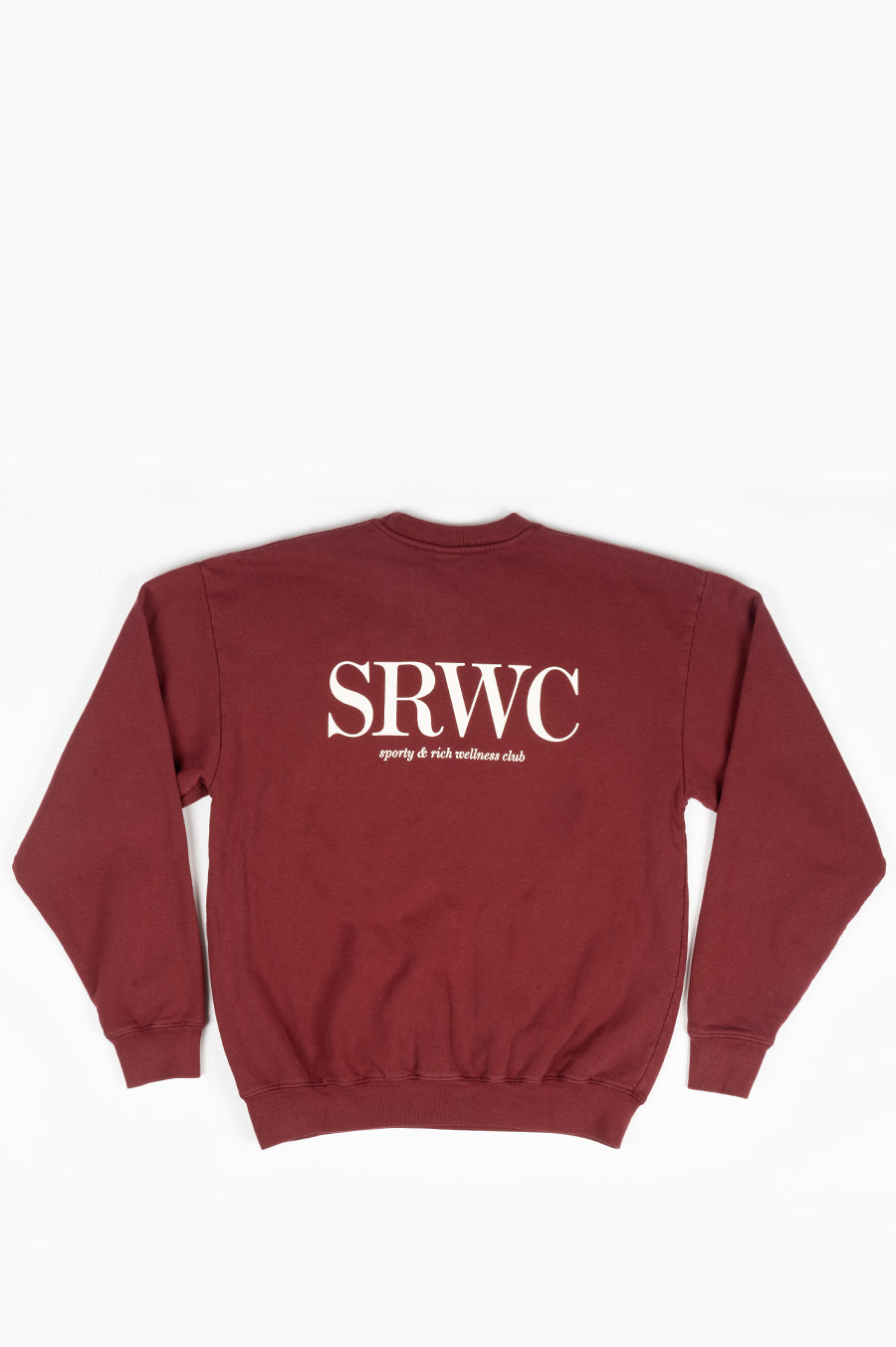 SPORTY AND RICH UPPER EAST SIDE CREWNECK MERLOT