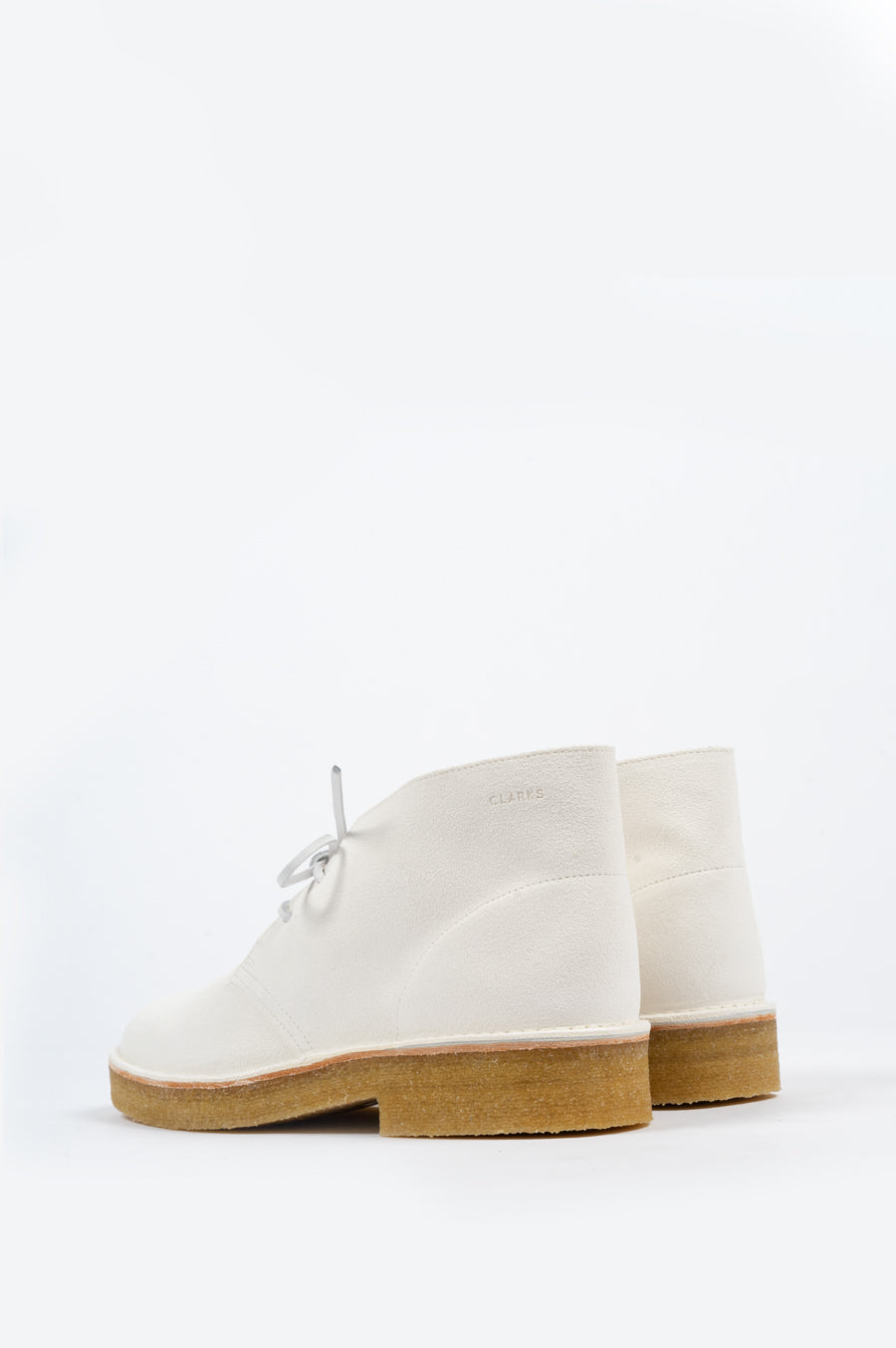 White discount suede clarks