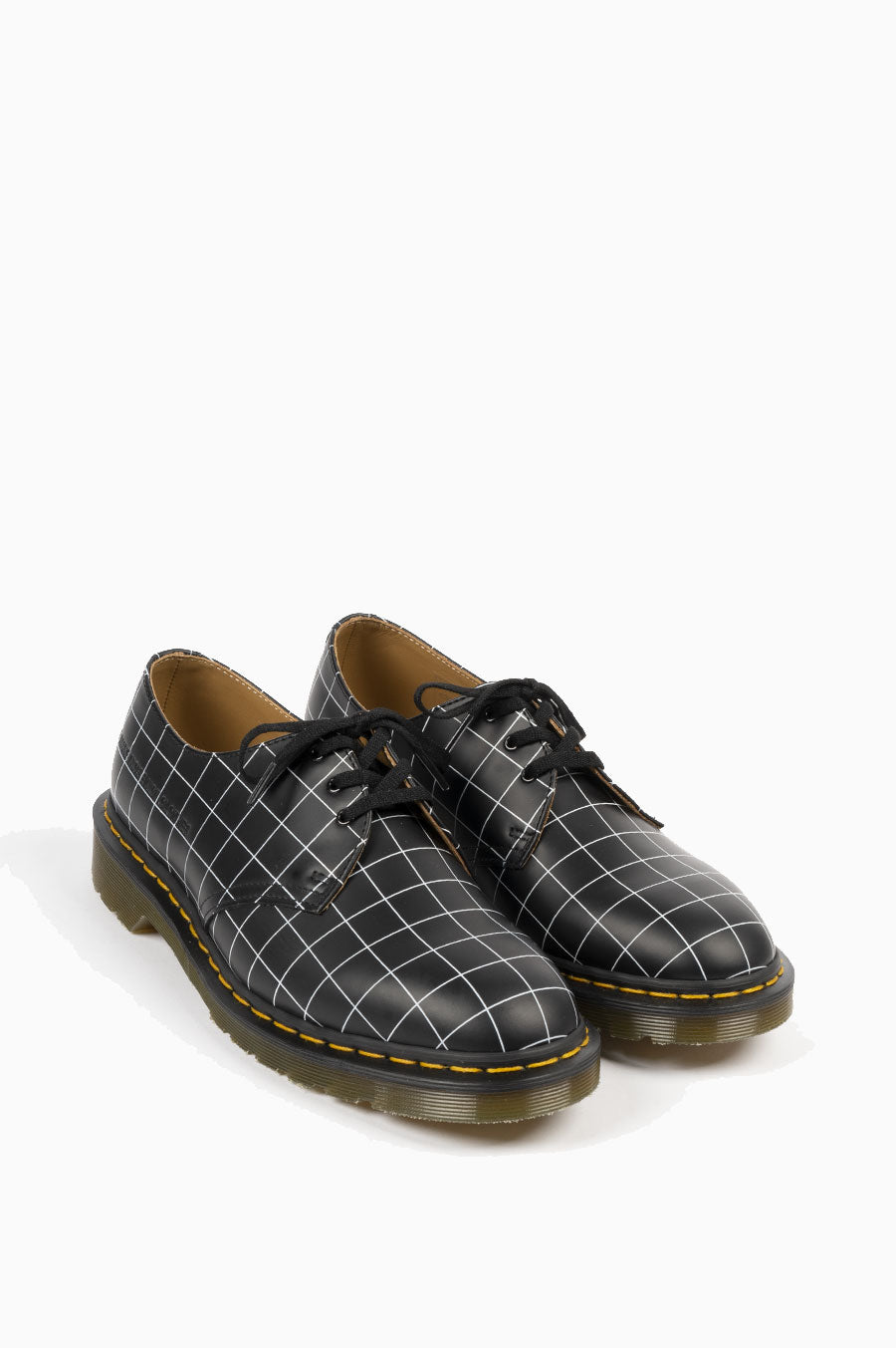 DR MARTENS X UNDERCOVER 1461 CHECK SMOOTH BLACK