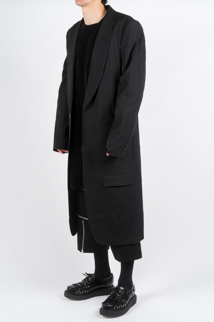 COMME DES GARCONS HOMME PLUS SINGLE BREASTED COAT BLACK