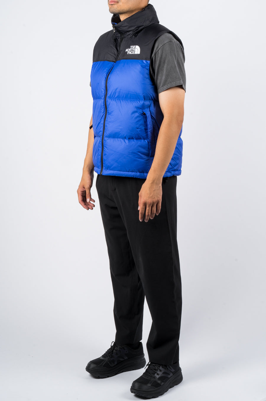 North face blue vest best sale