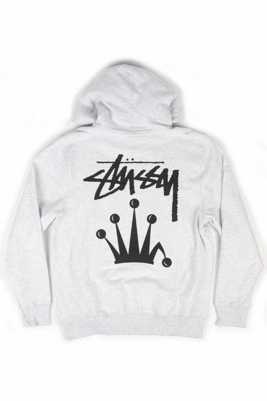 STUSSY STOCK CROWN HOOD ASH HEATHER