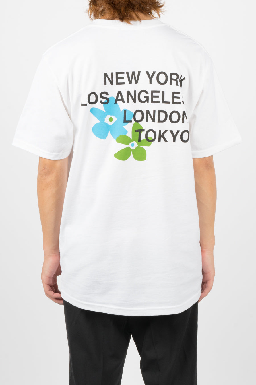 STUSSY CITY FLOWERS TEE WHITE