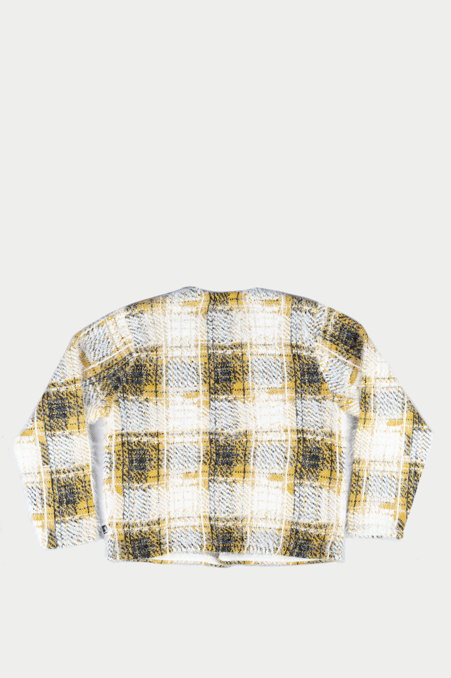 STUSSY HAIRY PLAID CARDIGAN GOLD