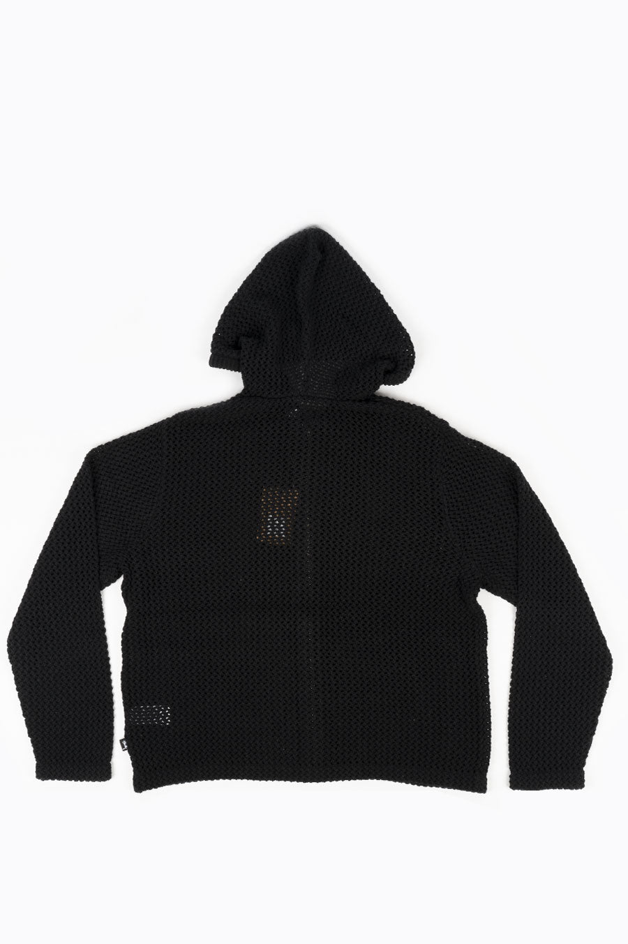 STUSSY MESH ZIP HOOD BLACK