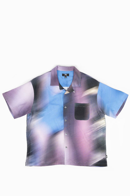 STUSSY MOTION PATTERN SHIRT BLUE