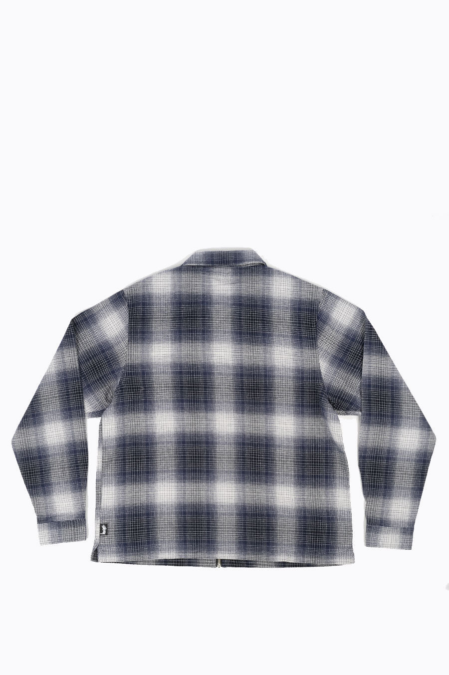 STUSSY JACK SHADOW PLAID ZIP NAVY – BLENDS