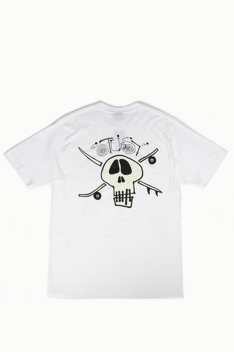 STUSSY SURF SKATE SKULL TEE WHITE