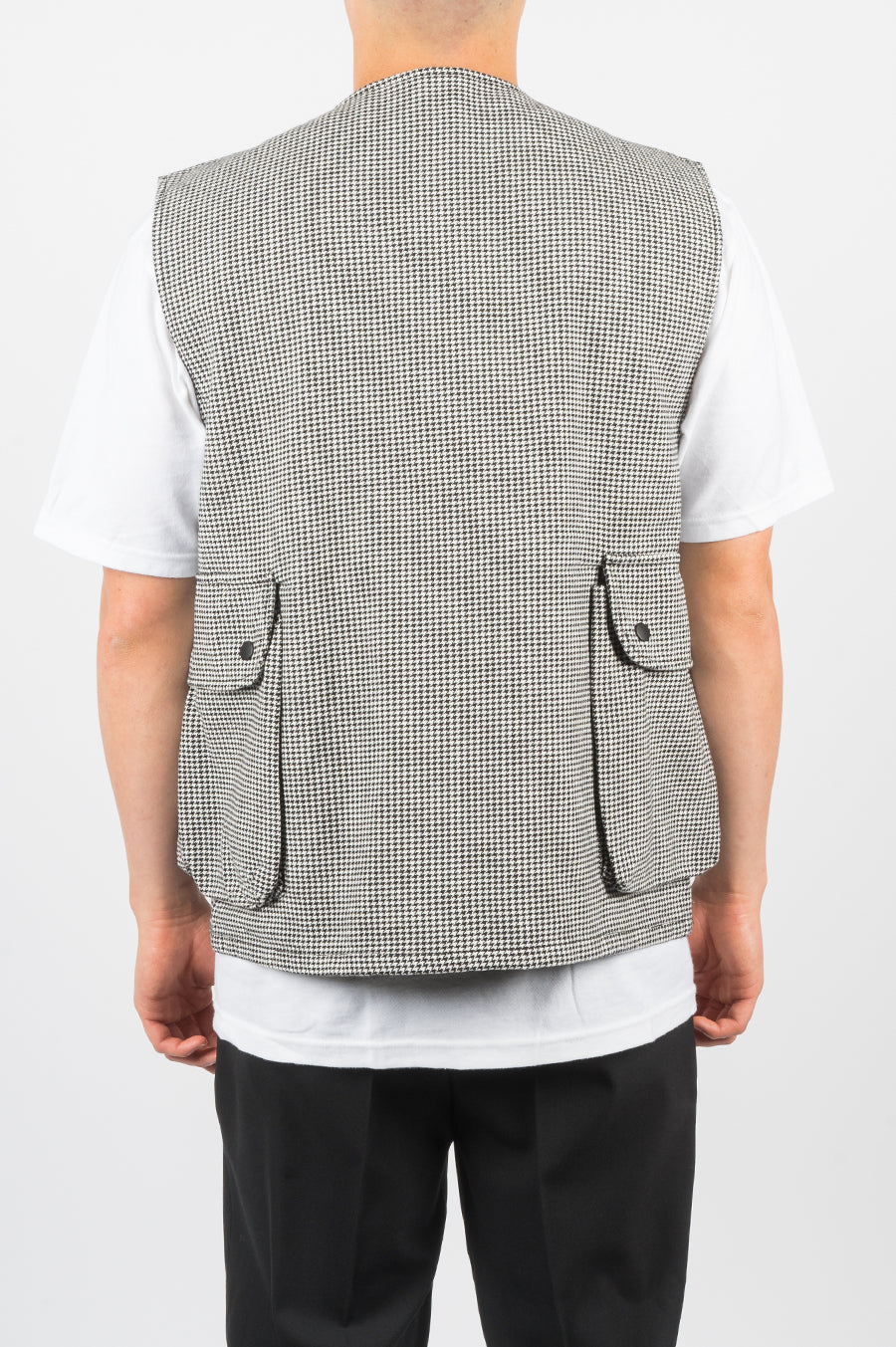 STUSSY HOUNDSTOOTH WORK VEST GREY